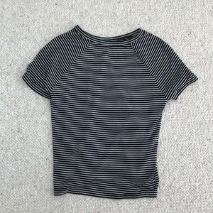 Black and white stripped crop top